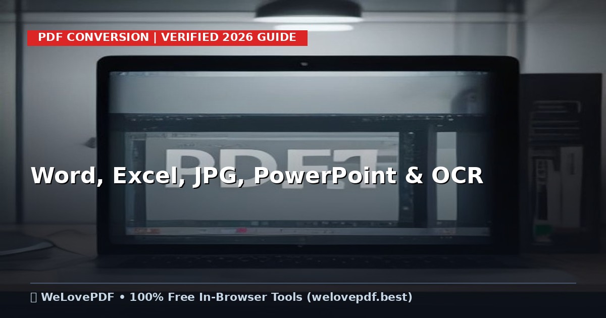 Complete PDF Conversion Master Hub: Word, Excel, JPG, PowerPoint & OCR 2026: Complete Step-by-Step Guide