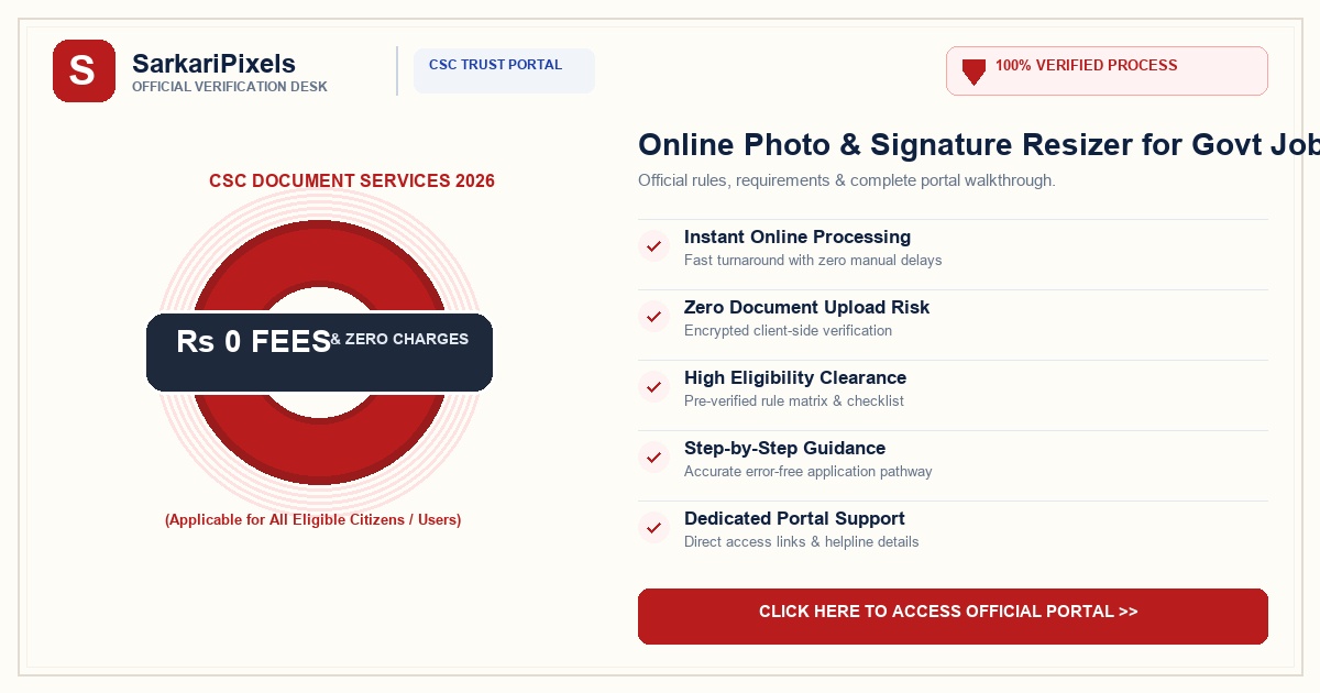 Online Photo & Signature Resizer for Govt Job Forms: Pixels, KB & DPI Guide 2026: Complete Step-by-Step Guide
